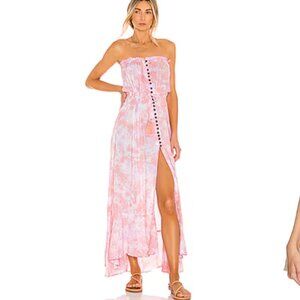 Tiare Hawaii Ryden Maxi Dress Peach Voilet Smoke Size S/M NWT